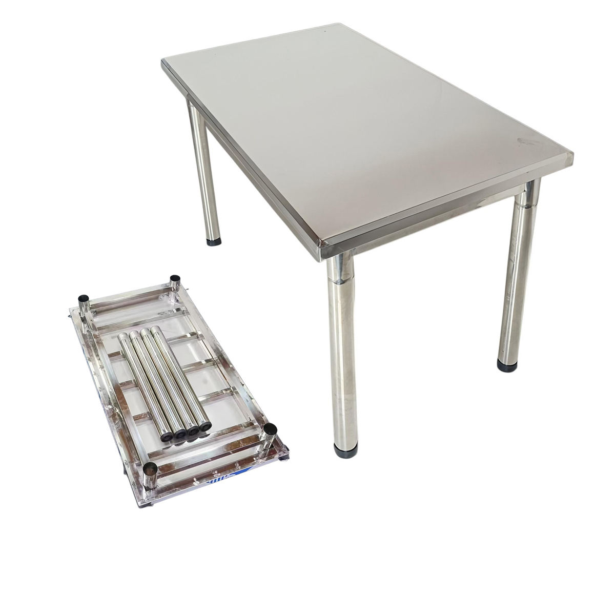 Sleeve-Type Tool-Free Detachable Stainless Steel Table Multi-Functional Workbench & Dining Table for Restaurants Hotels Banquet