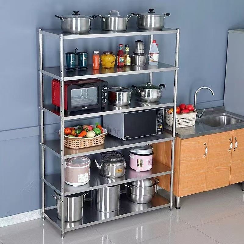 Heavy Duty 6-layer multi-layer stainless steel storage rack, shelves, kitchen island, plant rack, customizable