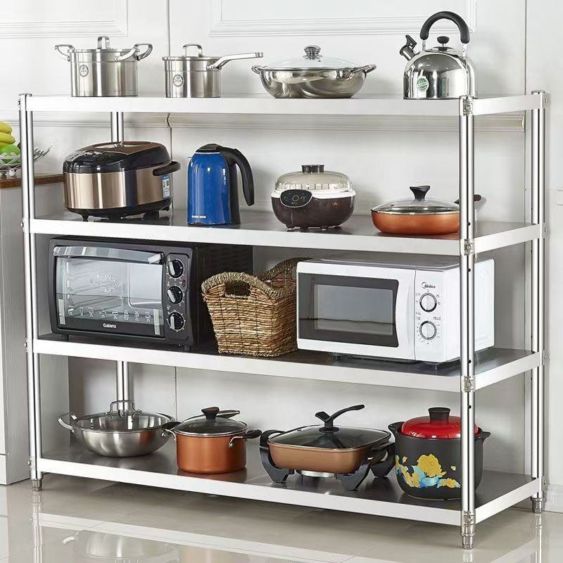 Commercial kitchen stainless steel shelf storage rack, water drain, can be used as outdoor storage rack