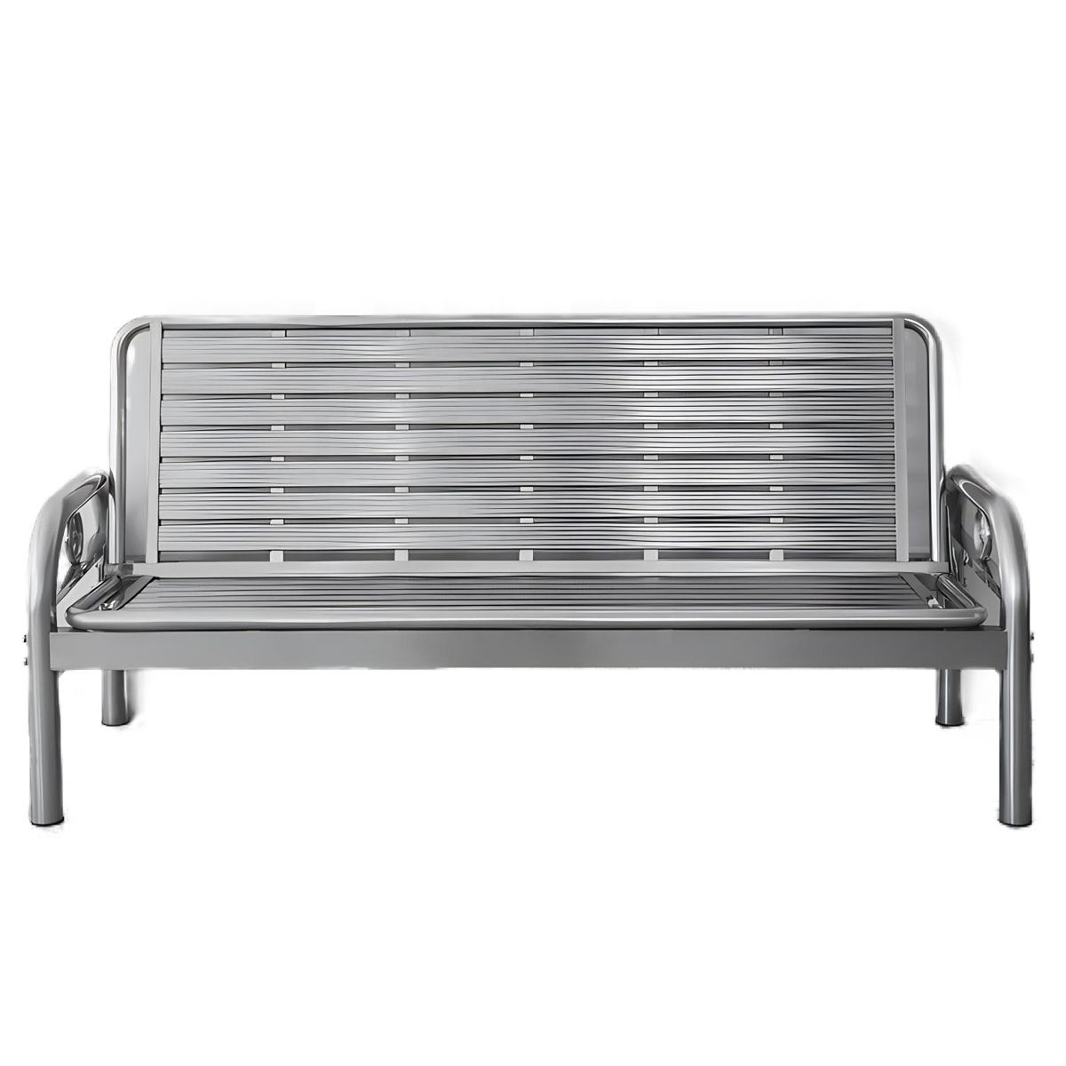 Dual-Use Modern Stainless Steel Sofa Chair Beds Folding Sofa Bed Simple Living Room Outdoor Furniture with Metal Row