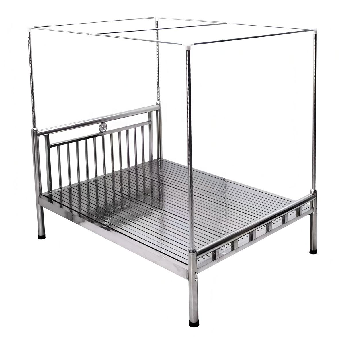 Heavy Duty Stainless Steel Bed Rust-Proof Sturdy Metal Frame with Easy Assembly for Home Apartment Rental Hotel & Guesthouse Use