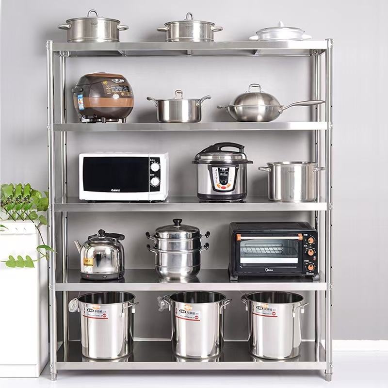 Professional wholesale, stainless steel kitchen storage racks, supermarket warehouse shelves, indoor and outdoor, easy to assemble