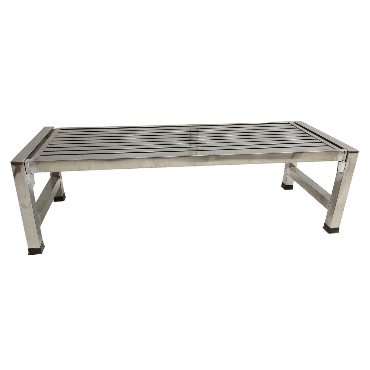 Modern Stainless Steel Bench for Outdoor Park Garden Courtyard Hotel Patio Detachable Design for Widened Bed Extended Bed Use