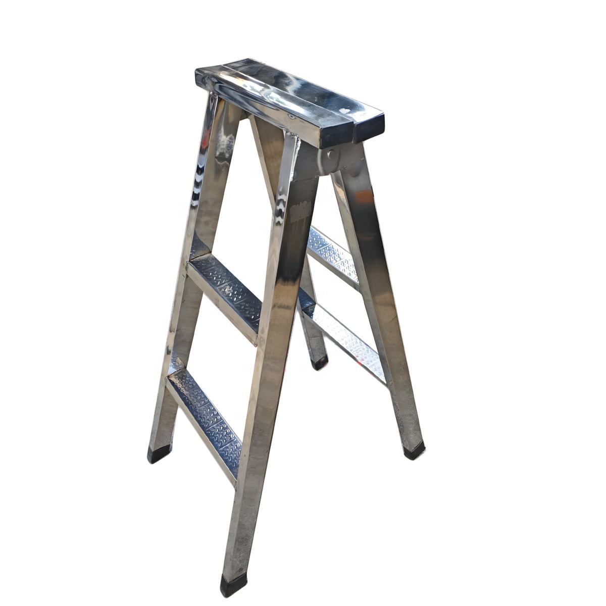 Heavy Duty Durable Stainless Steel Folding Portable Decoration Ladder Thickened Step Ladder for Household Indoor Engineering Use