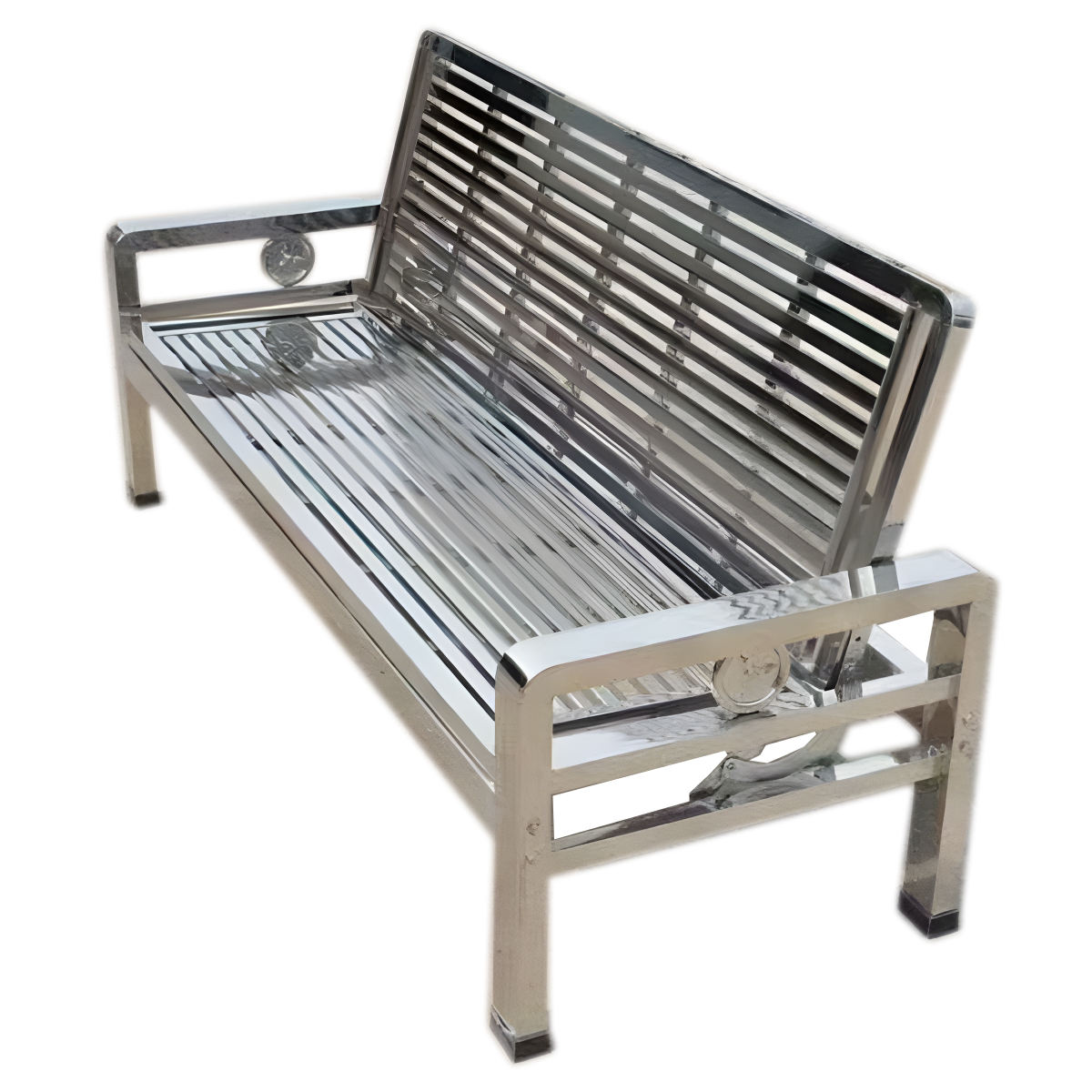 Folding & Durable Flip Stainless Steel Sofa Bed for Home Decor Office Hotels Restaurant Cafe Living Room Outdoor Furniture Sofa